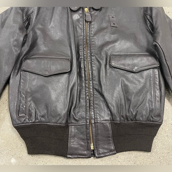 Vintage Official US Border Patrol Uniform Leather Jacket Goatskin Men’s 44 L/XL - Picture 5 of 16